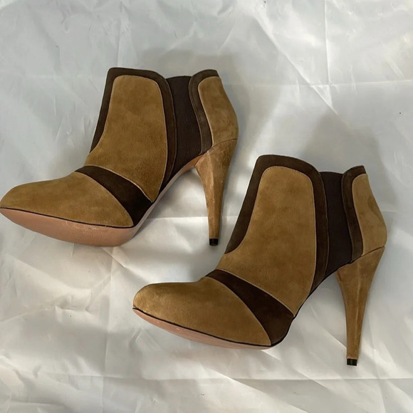 BGBGENERATION 2 Tone Brown Laddies Leather Booties Hidden 1/2” Platform Size 10 - Picture 6 of 14